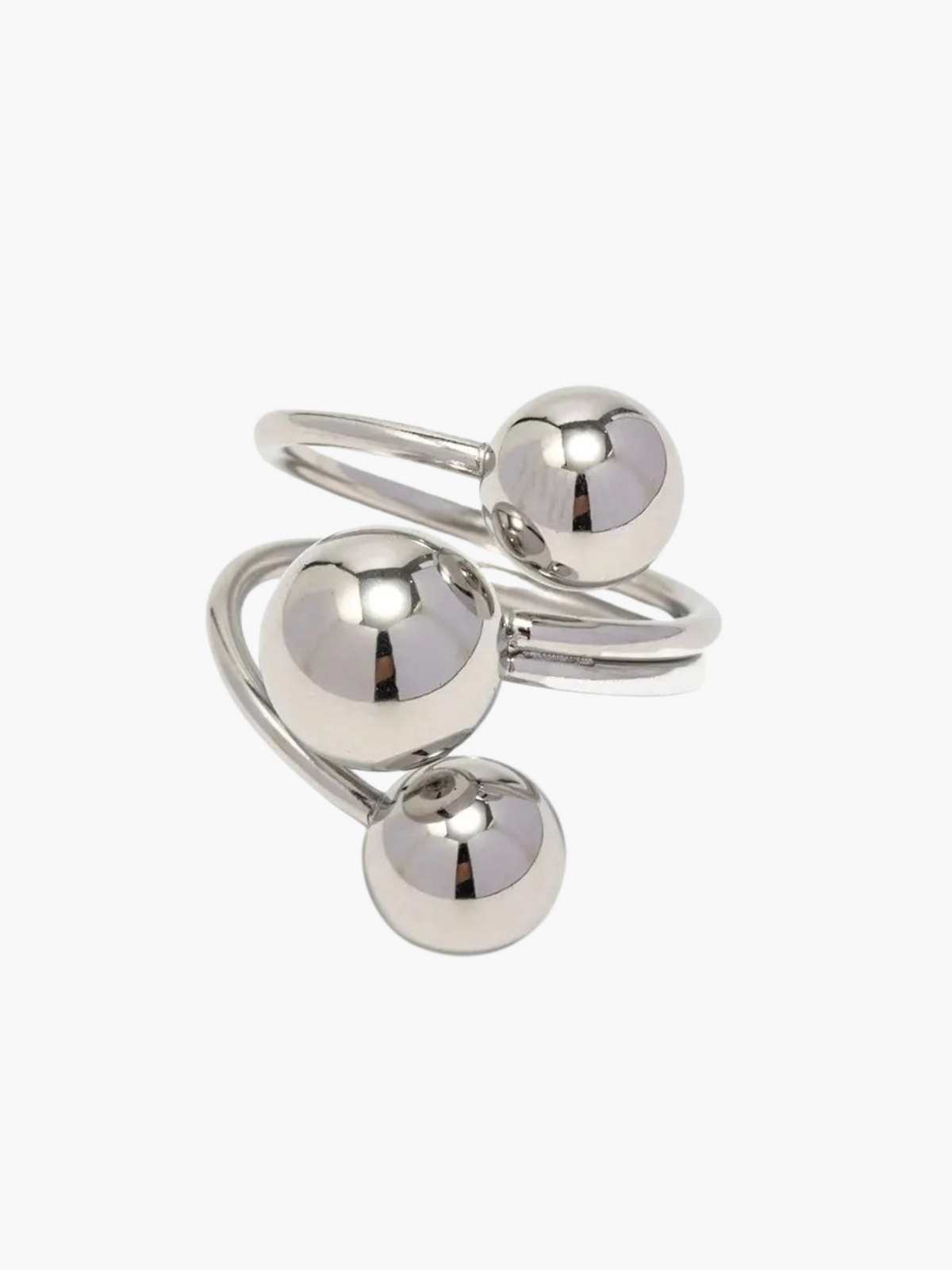 Roza | 18K Elegante Driedelige Bollen Ring