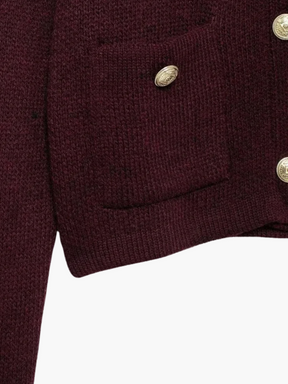 Indira | Luxe Lange Mouwen Gebreide Cardigan met Elegante Knopdetails