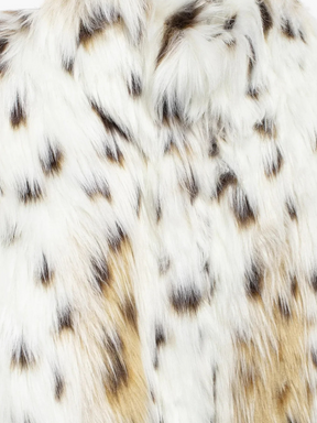 Vanes | Chique Winterjas met Faux Fur en Luipaardprint voor Dames