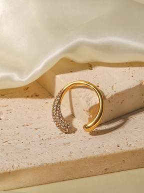 Nora | Luxe Open Ring met Zirkonia Steentjes