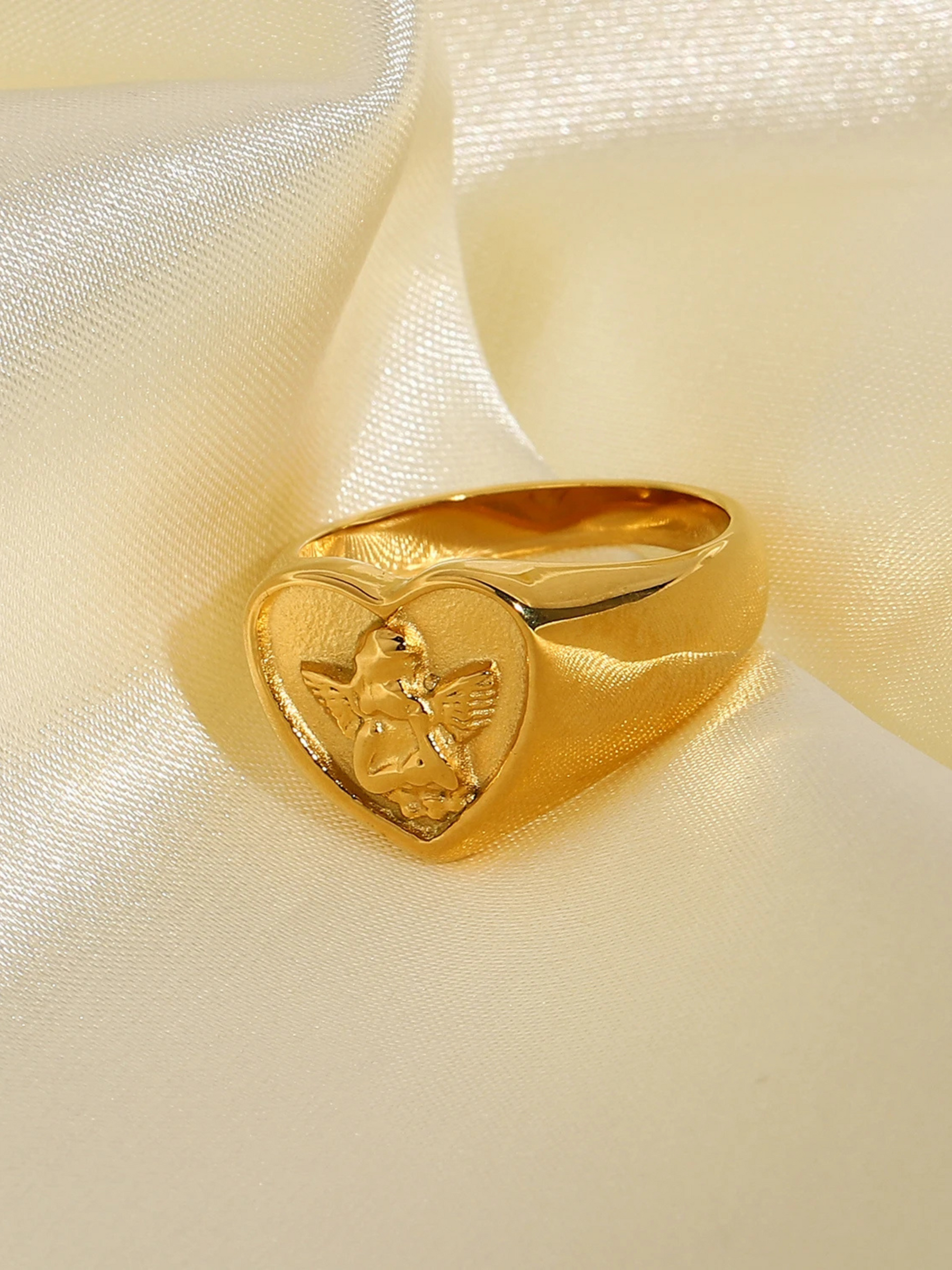 Ayla | 18K Hartvormige Engel Ring