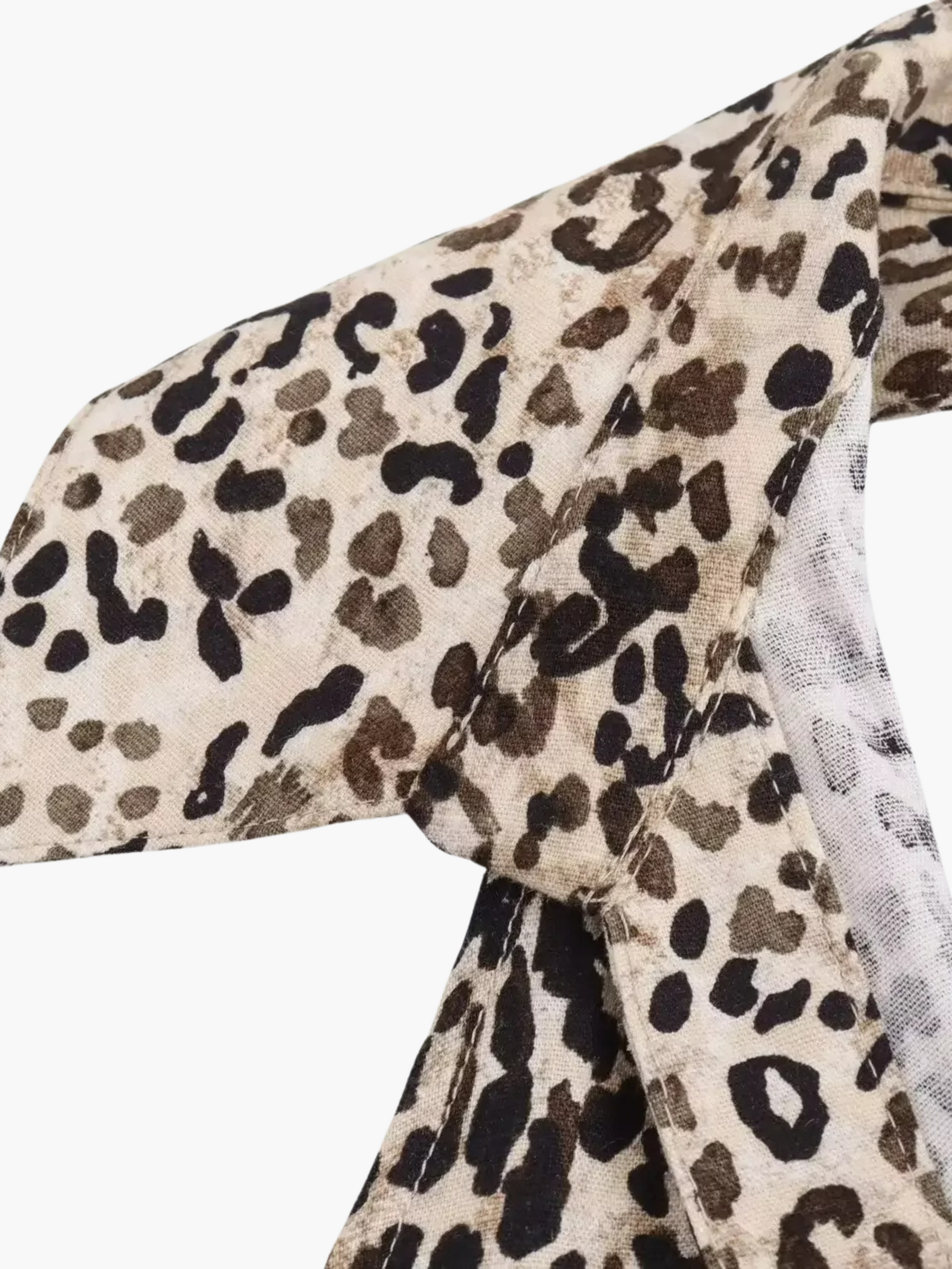 Gisele | Sexy Leopard Halter Lange Jurk met Backless Ontwerp en Ritssluiting aan de Zijkant