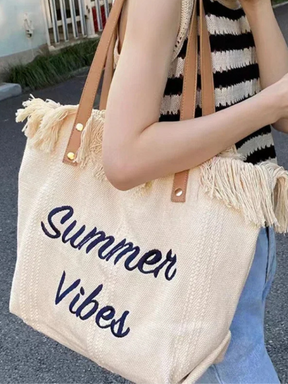 Briar | Stijlvolle Trendy Zomerse Vibes Canvas Tote Tas