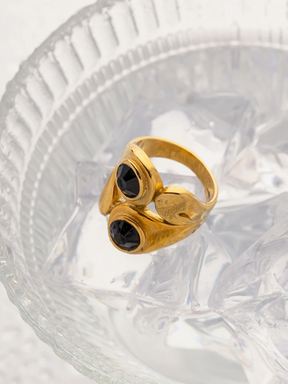 Nessa | 18K Vintage Ring met Zirconia Steentjes