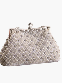 Maris | Vintage Clutch Tas met Elegant Parelontwerp