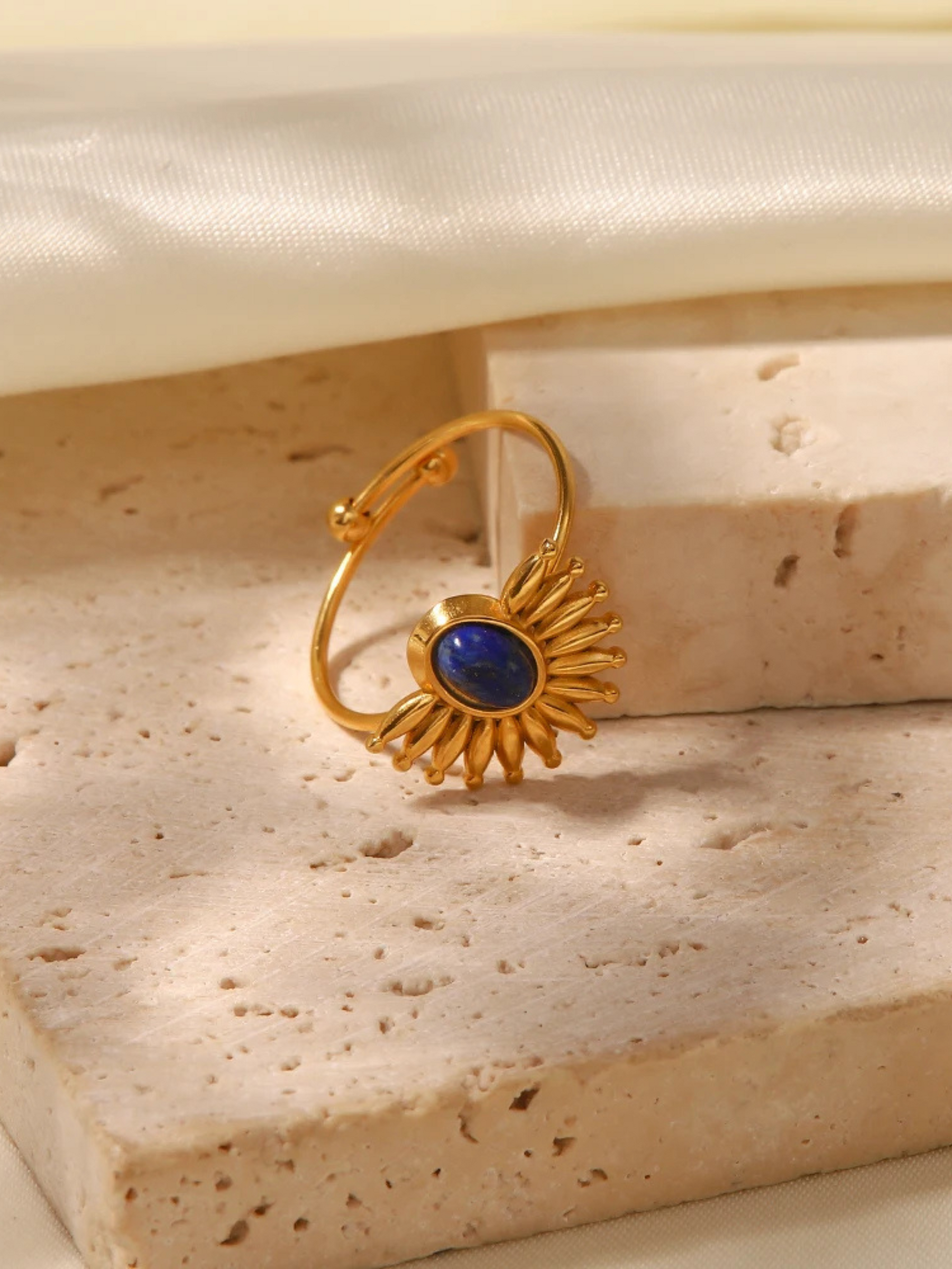 Bente | Vintage Lapis Lazuli Open Ring