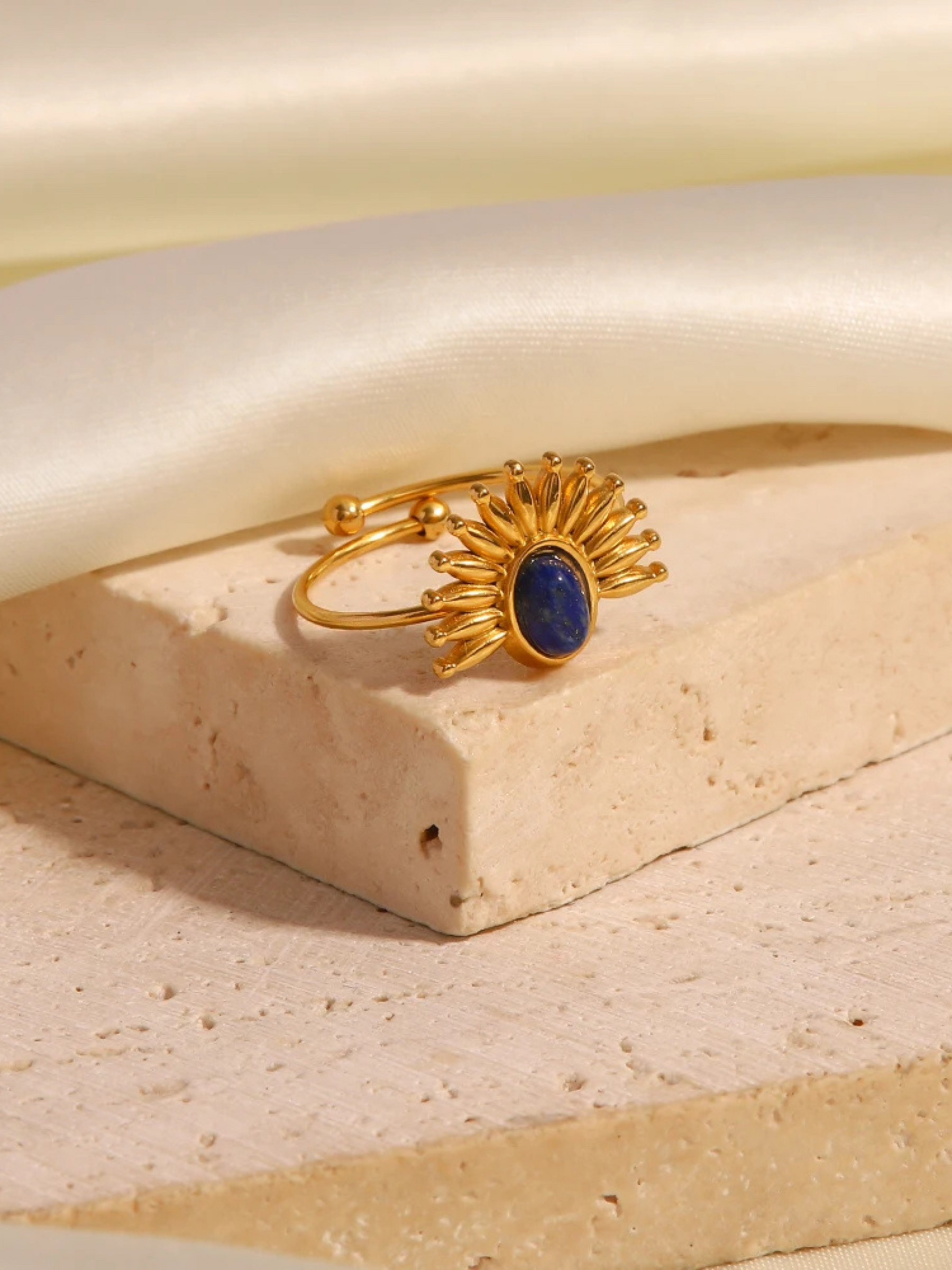 Bente | Vintage Lapis Lazuli Open Ring