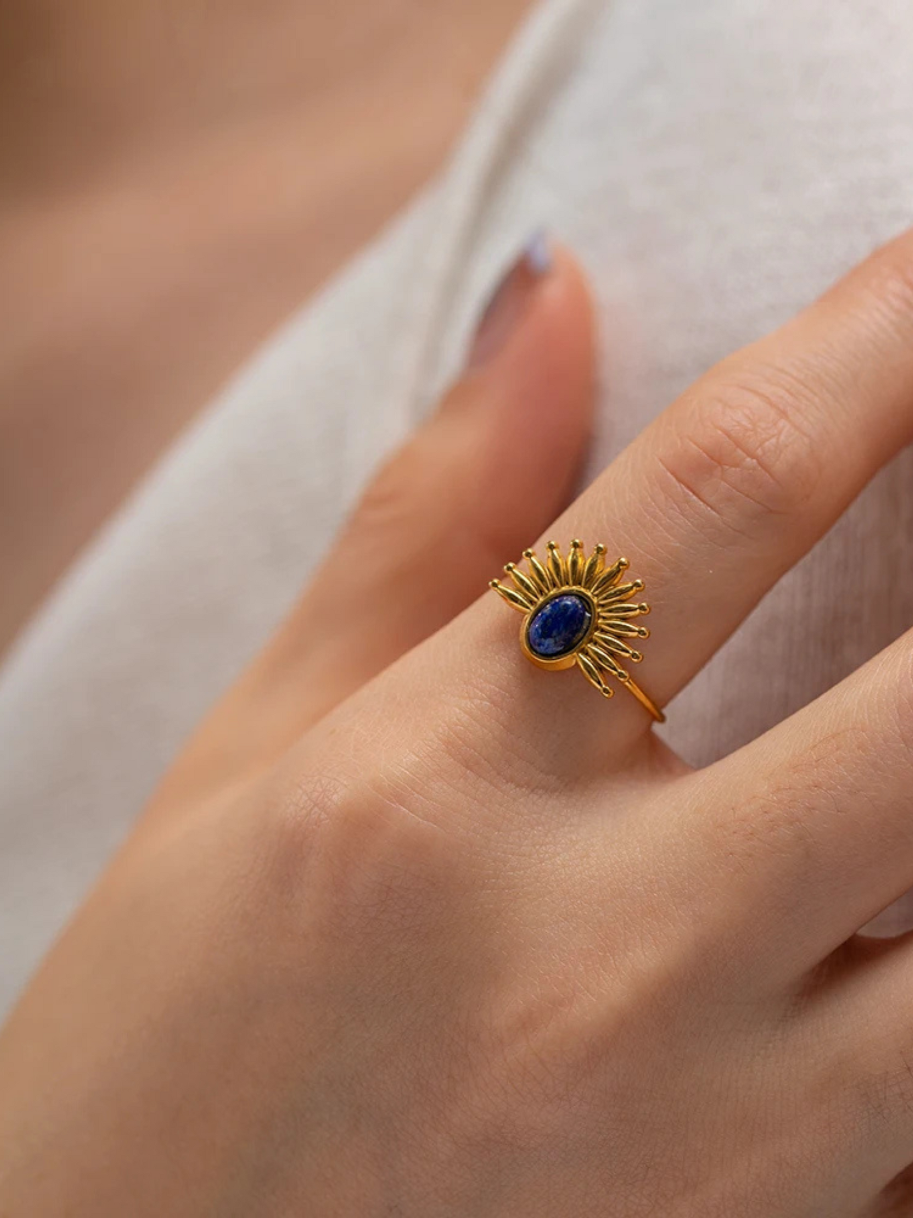 Bente | Vintage Lapis Lazuli Open Ring