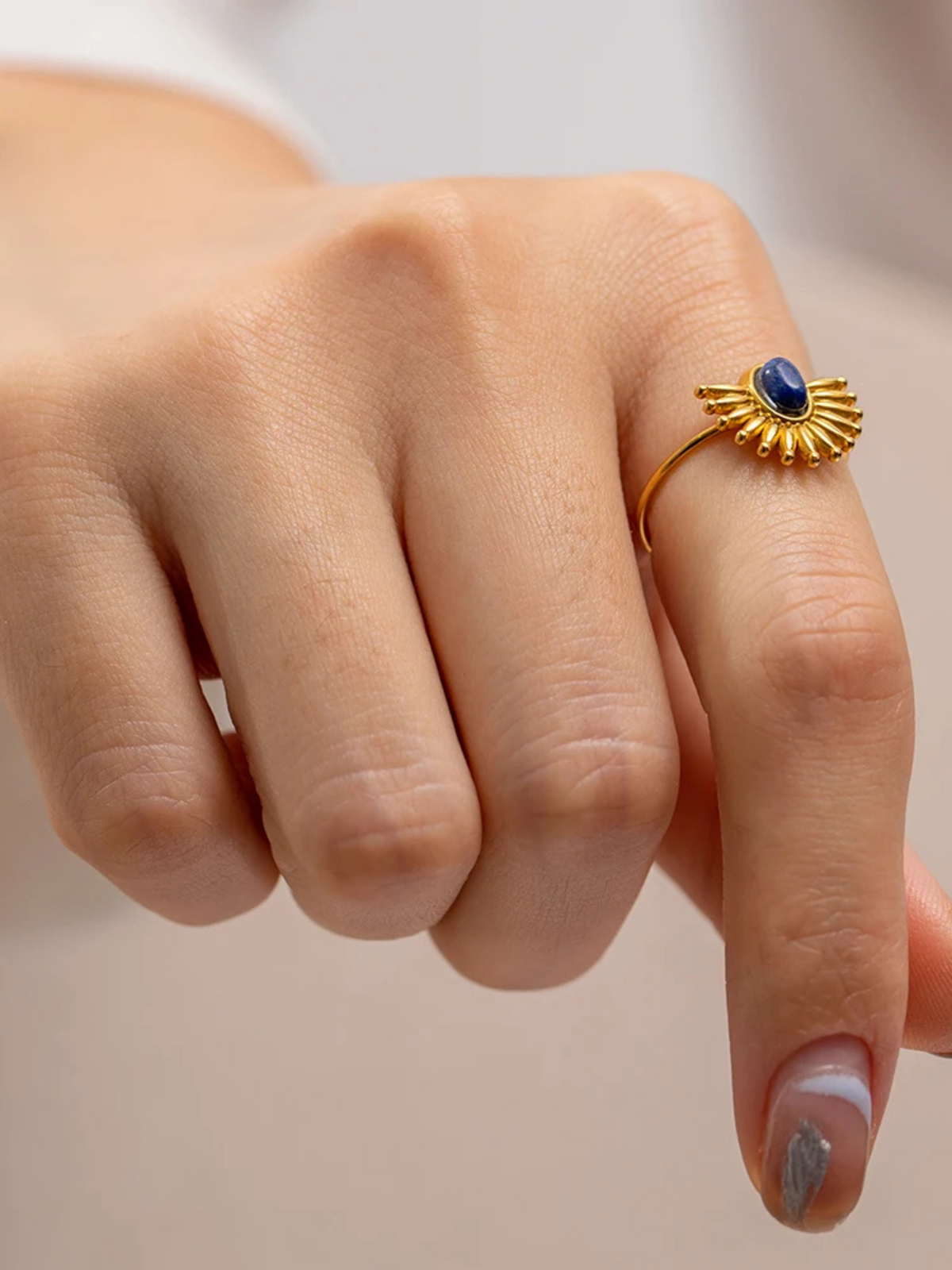 Bente | Vintage Lapis Lazuli Open Ring