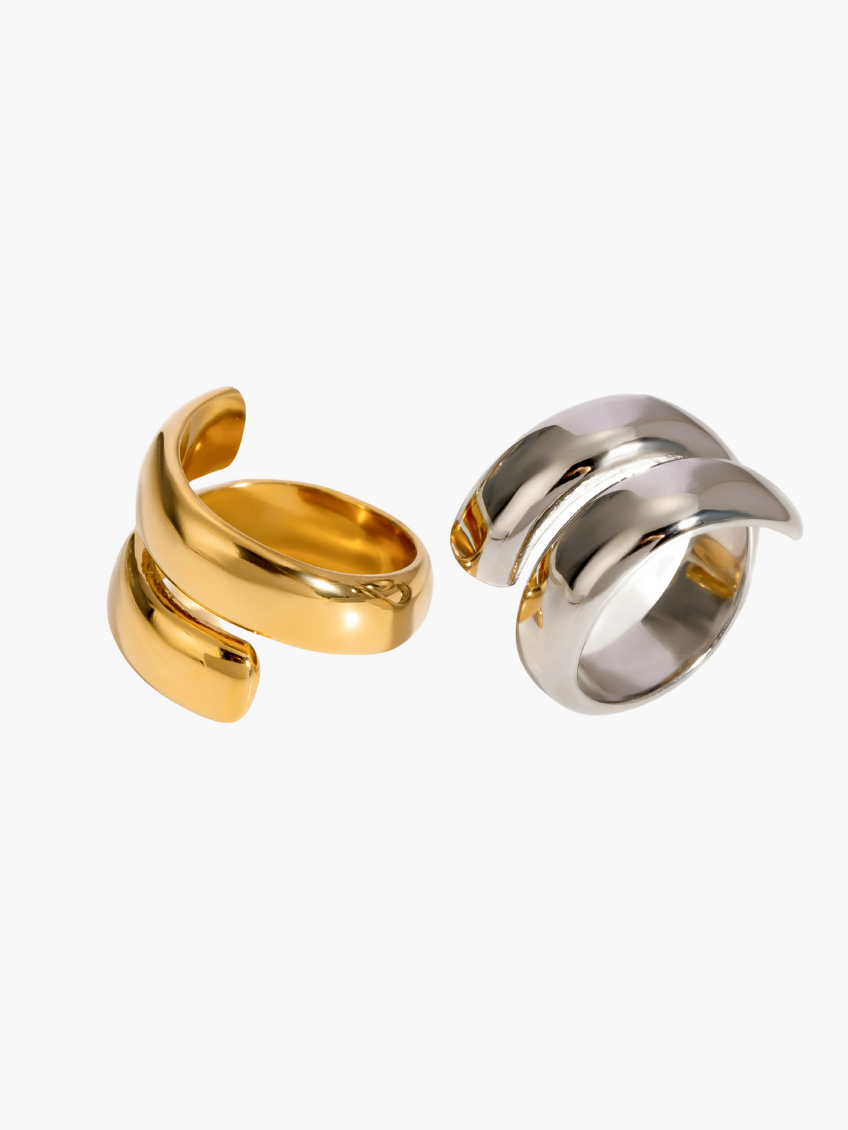 Jente | 18K Elegante Ring met Veerontwerp