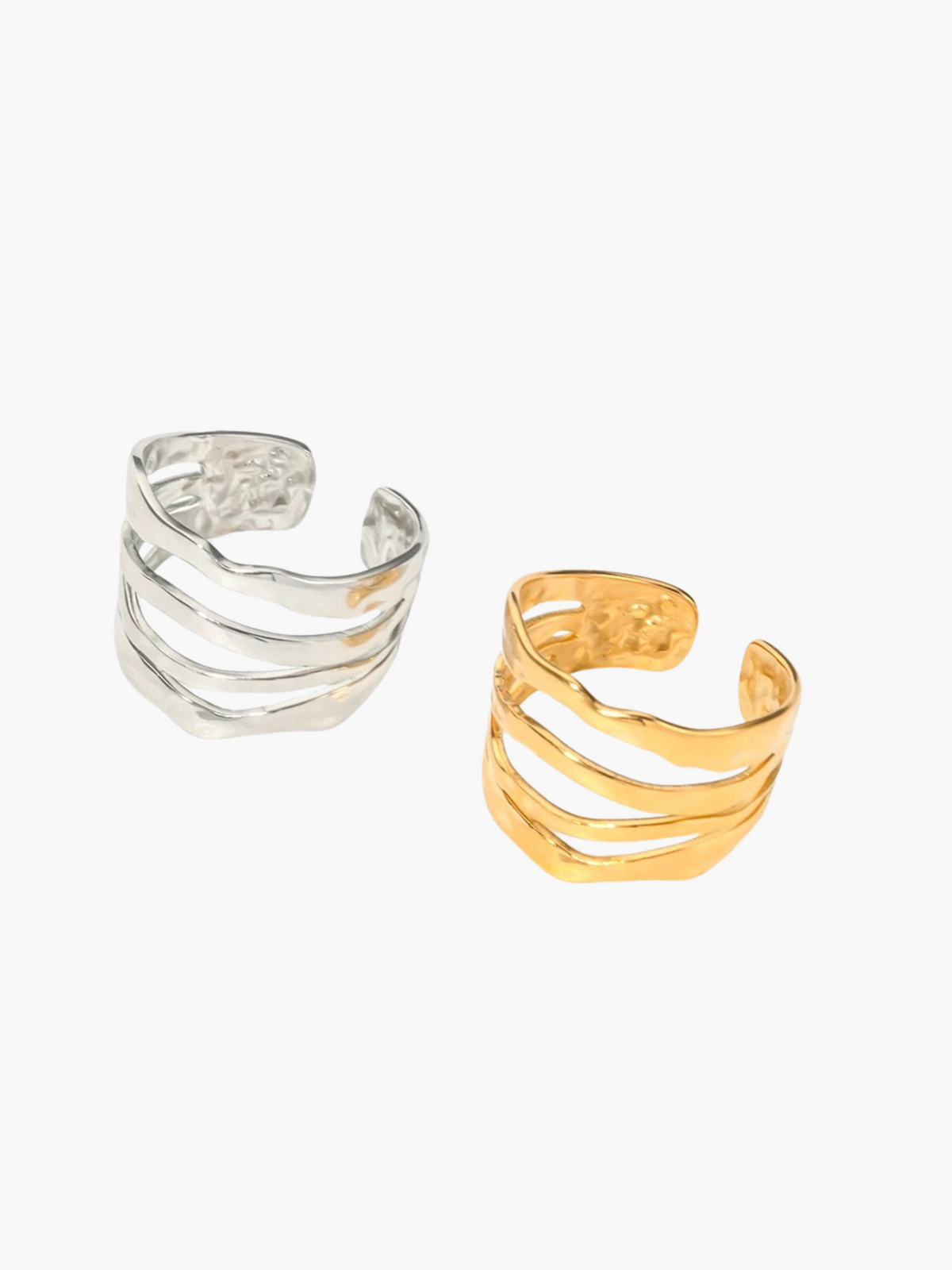 Clara | 18K Dubbellaagse Geometrische Ring