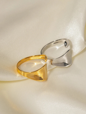 Mary | 18K Elegante Brede Concave Ring