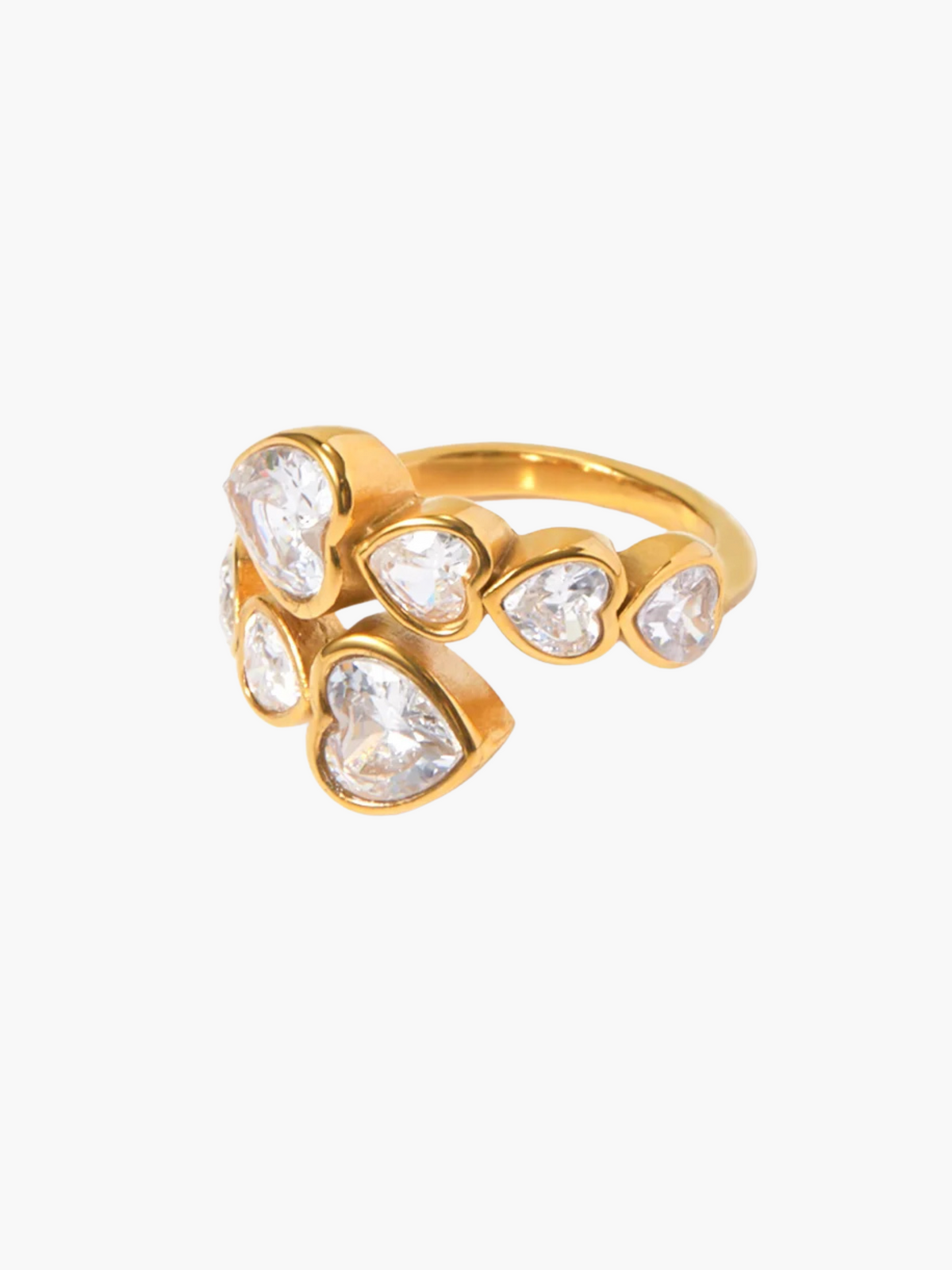 Elina | Elegante Hartjes Zirkonia Ring