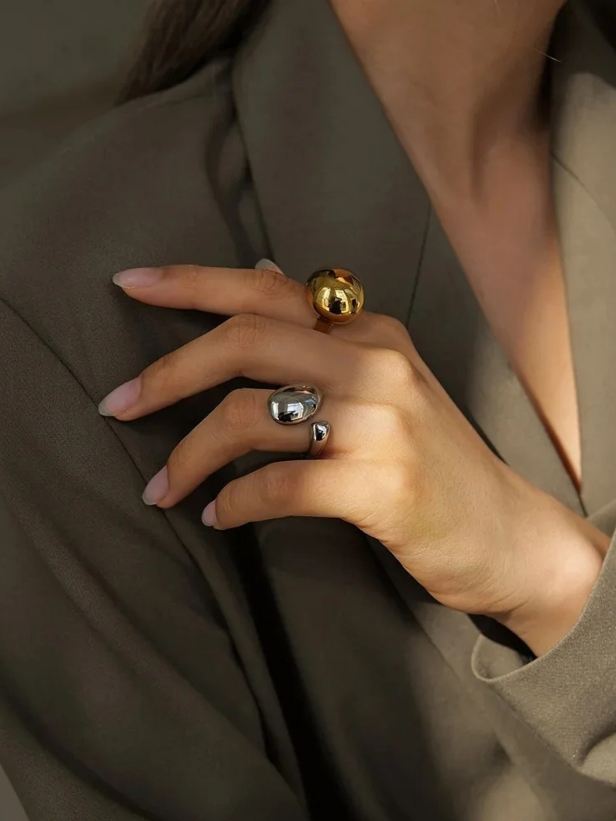 Steff | Elegante Geometrische Chunky Ring