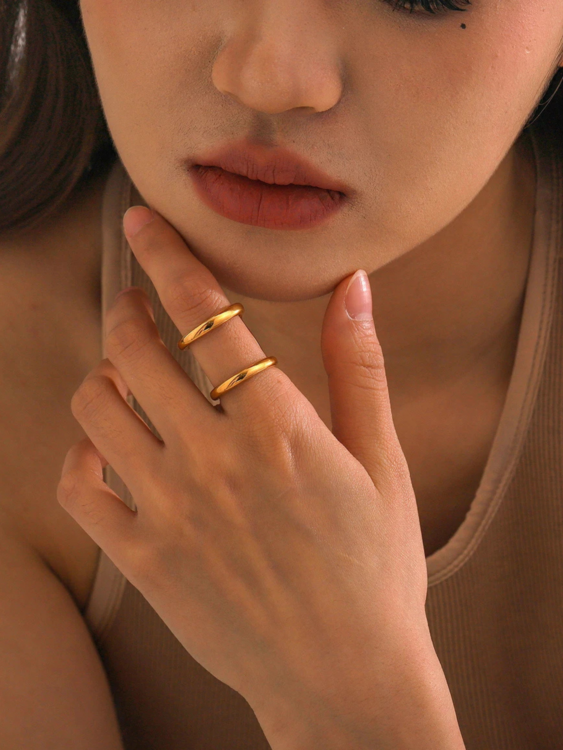 Elke | 18K Minimalistische Dubbele Ring