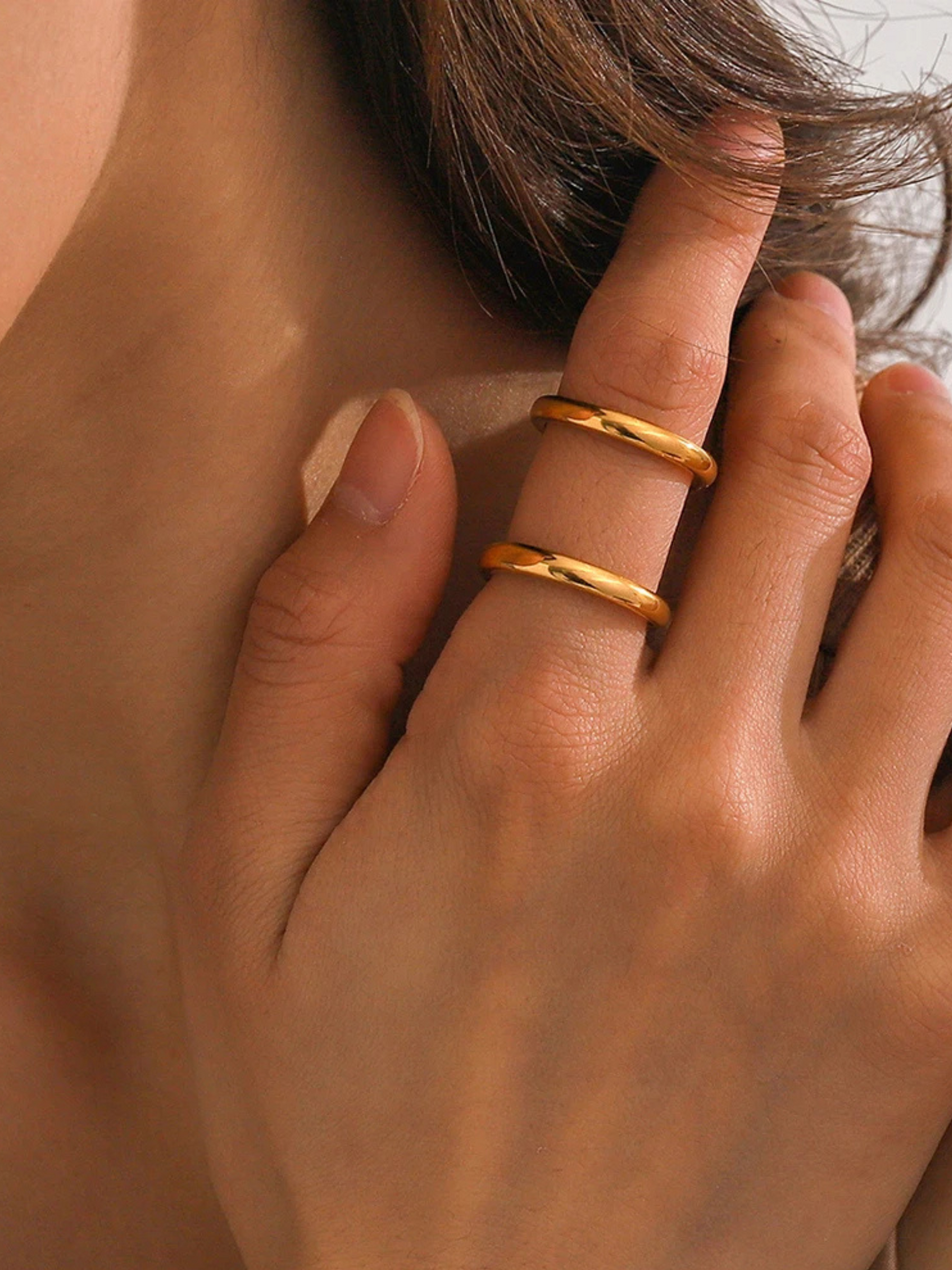 Elke | 18K Minimalistische Dubbele Ring