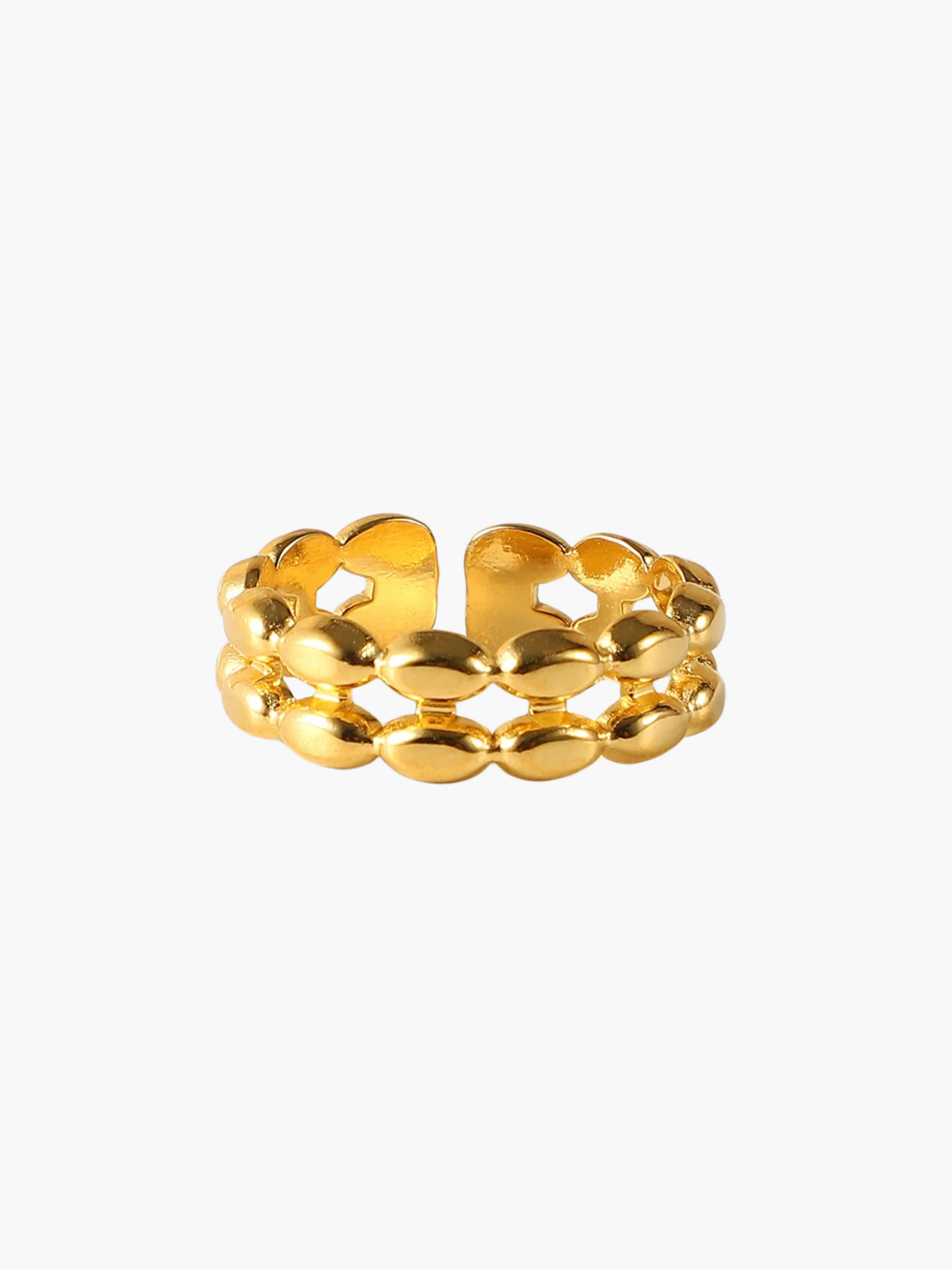 Nienke | 18K Ovale Dubbelrijige Ring