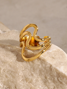 Evy | 18K Elegante Ring met Golvend Design