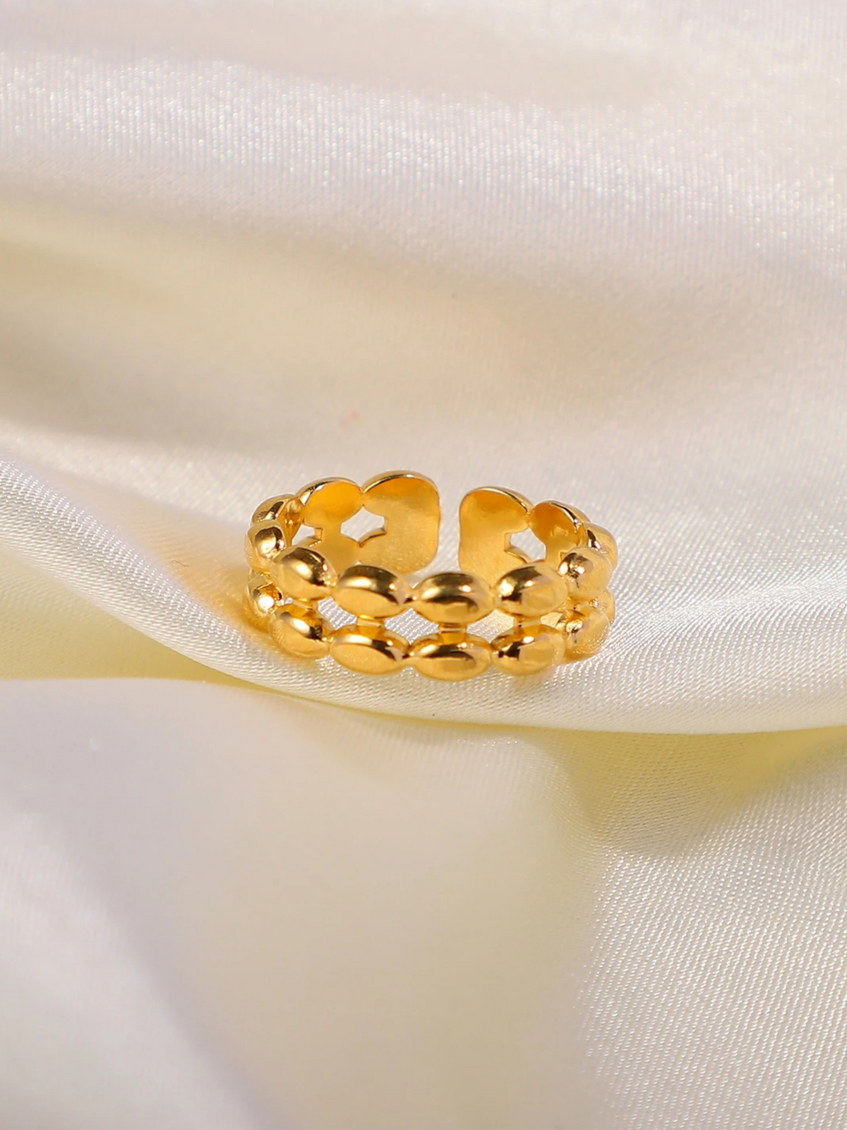 Nienke | 18K Ovale Dubbelrijige Ring