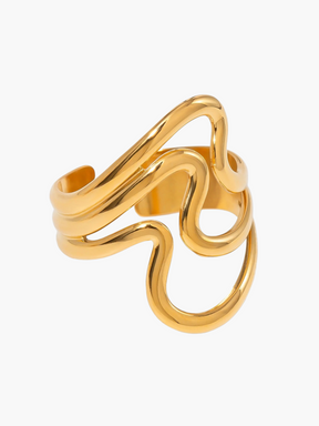 Evy | 18K Elegante Ring met Golvend Design