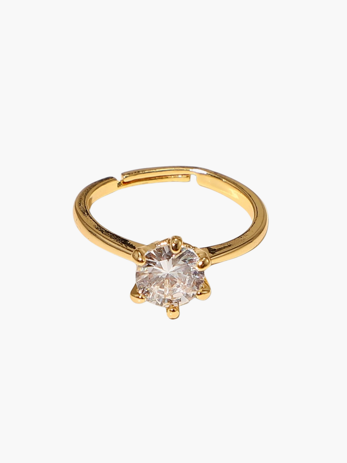 Nila | 18K Zes-Poot Ring met Zirkonia