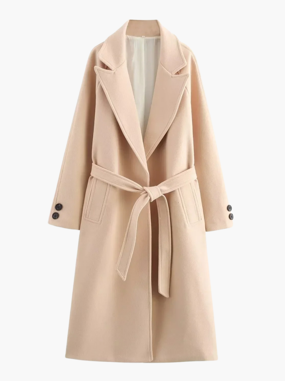 Myrthe | Stijlvolle Losse Lange Trenchcoat met Riem voor Vrouwen