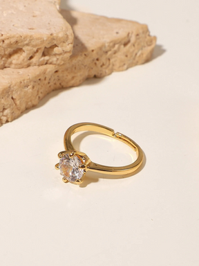 Nila | 18K Zes-Poot Ring met Zirkonia