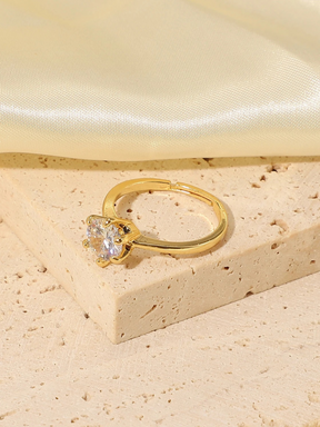 Nila | 18K Zes-Poot Ring met Zirkonia