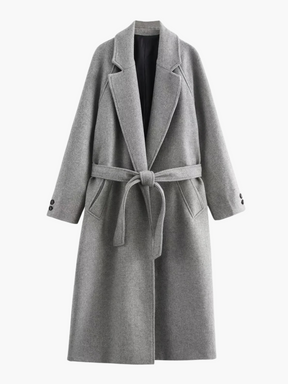 Myrthe | Stijlvolle Losse Lange Trenchcoat met Riem voor Vrouwen