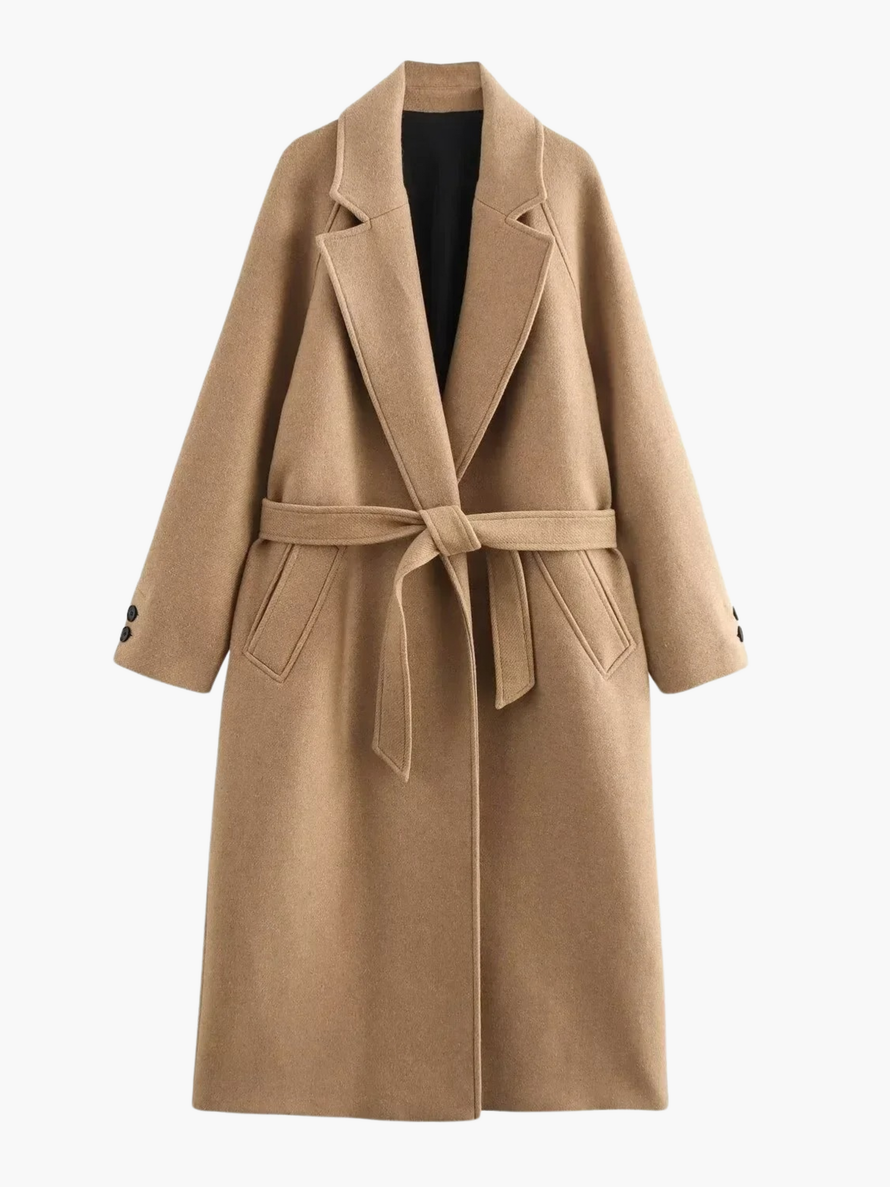 Myrthe | Stijlvolle Losse Lange Trenchcoat met Riem voor Vrouwen