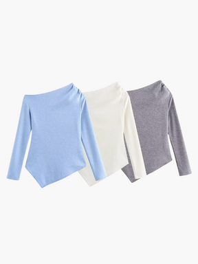 Lilou | Chique Asymmetrische Gebreide Pullover voor Dames