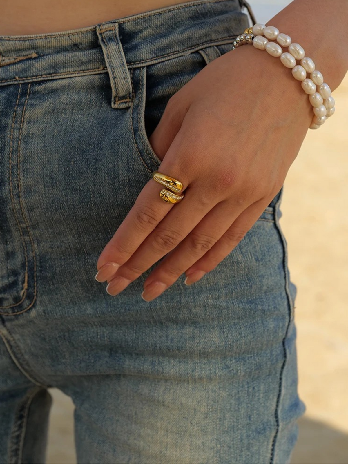 Quinn | Vintage Ring met Zirkonias