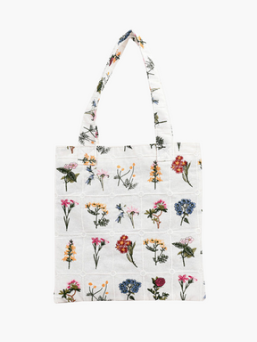 Bianca | Geborduurde Bloemen Tote Tas