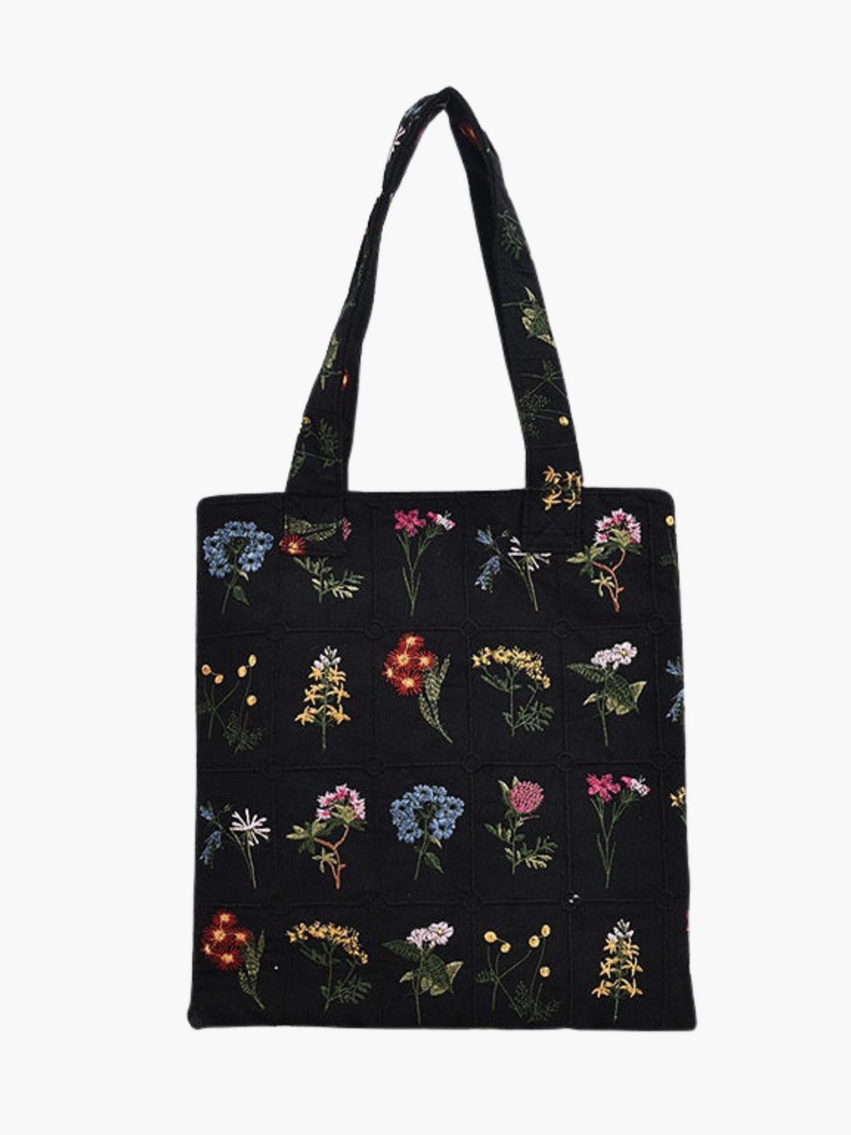 Bianca | Geborduurde Bloemen Tote Tas