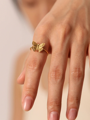 Zara | 18K Vlinder Open Ring