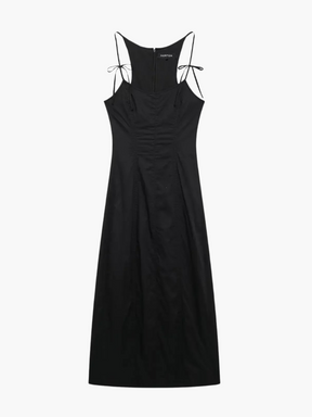 Carina | Sexy Windbreaker Backless Maxi Jurk met Strikdetail