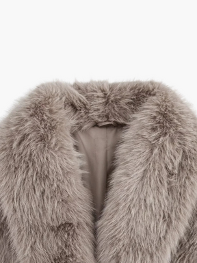 Sanne | Modieuze Warme Faux Fur Jas voor Vrouwen