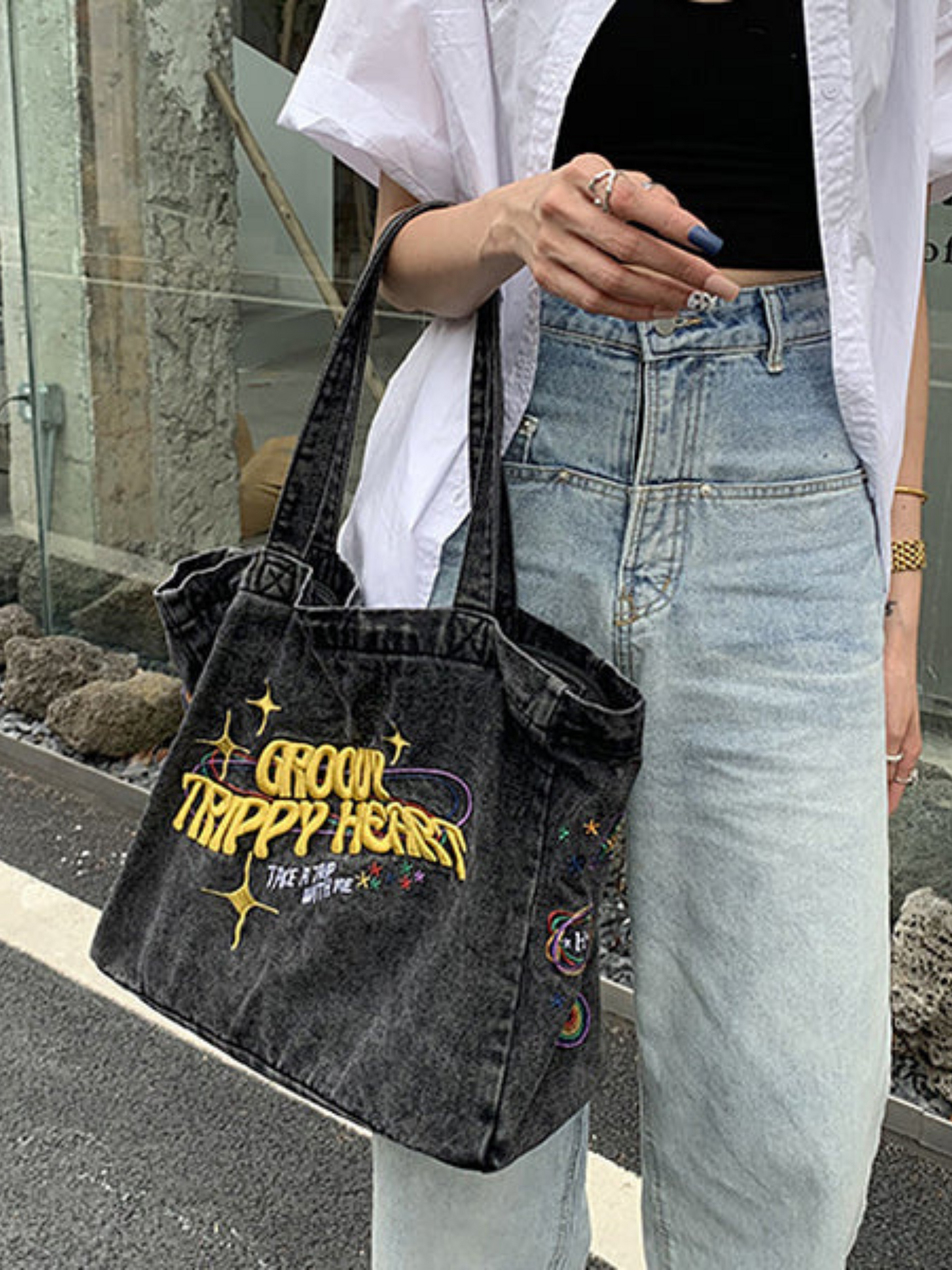 Isabelle | Groovy Denim Tote Tas