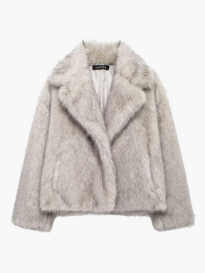 Gabriella | Gezellige Warme Faux Fur Jas met Lange Mouwen