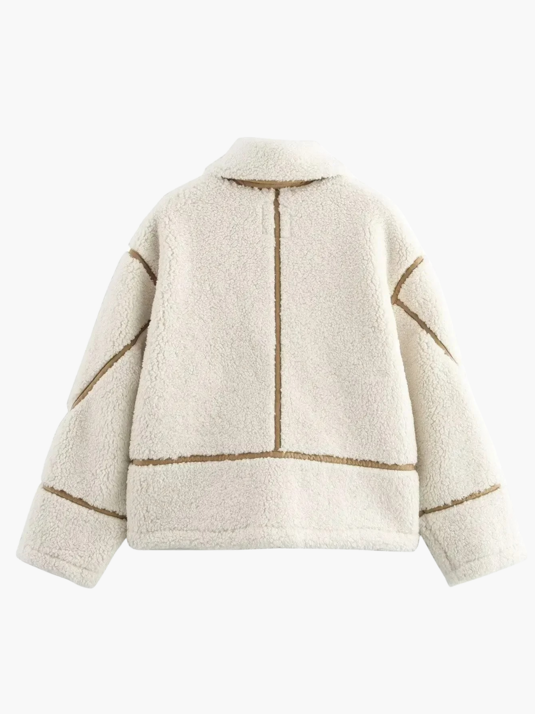 Brooklyn | Modieuze Fleece Jas met Rits en Revers voor Dames