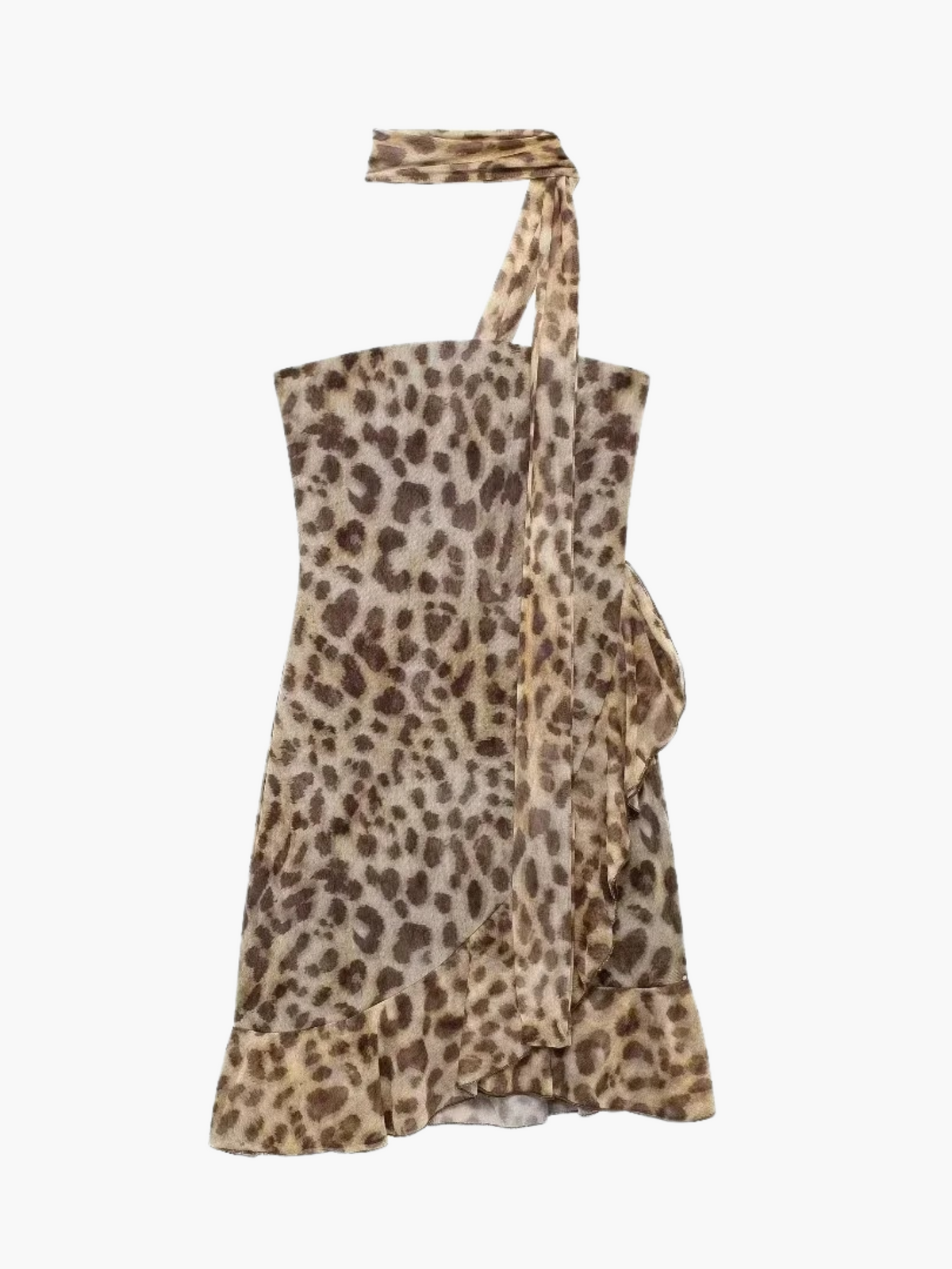 Valerie | Elegante Asymmetrische Sling-jurk met Dierenprintontwerp