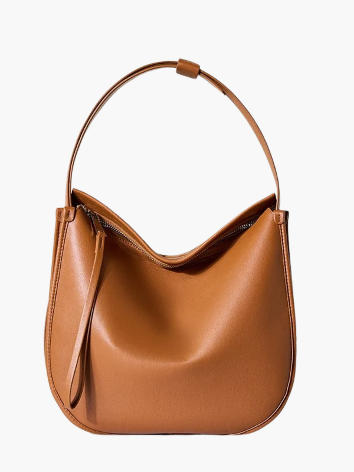 Febe | Luxe Hobo Schoudertas van Zacht Leer