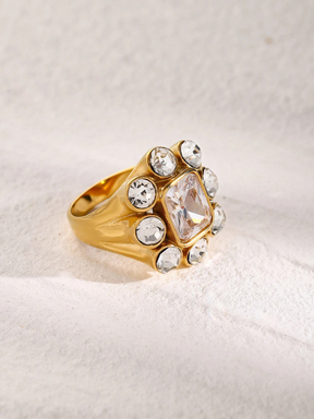 Sarah | Luxe Vintage Ring met Zirconia Steentjes