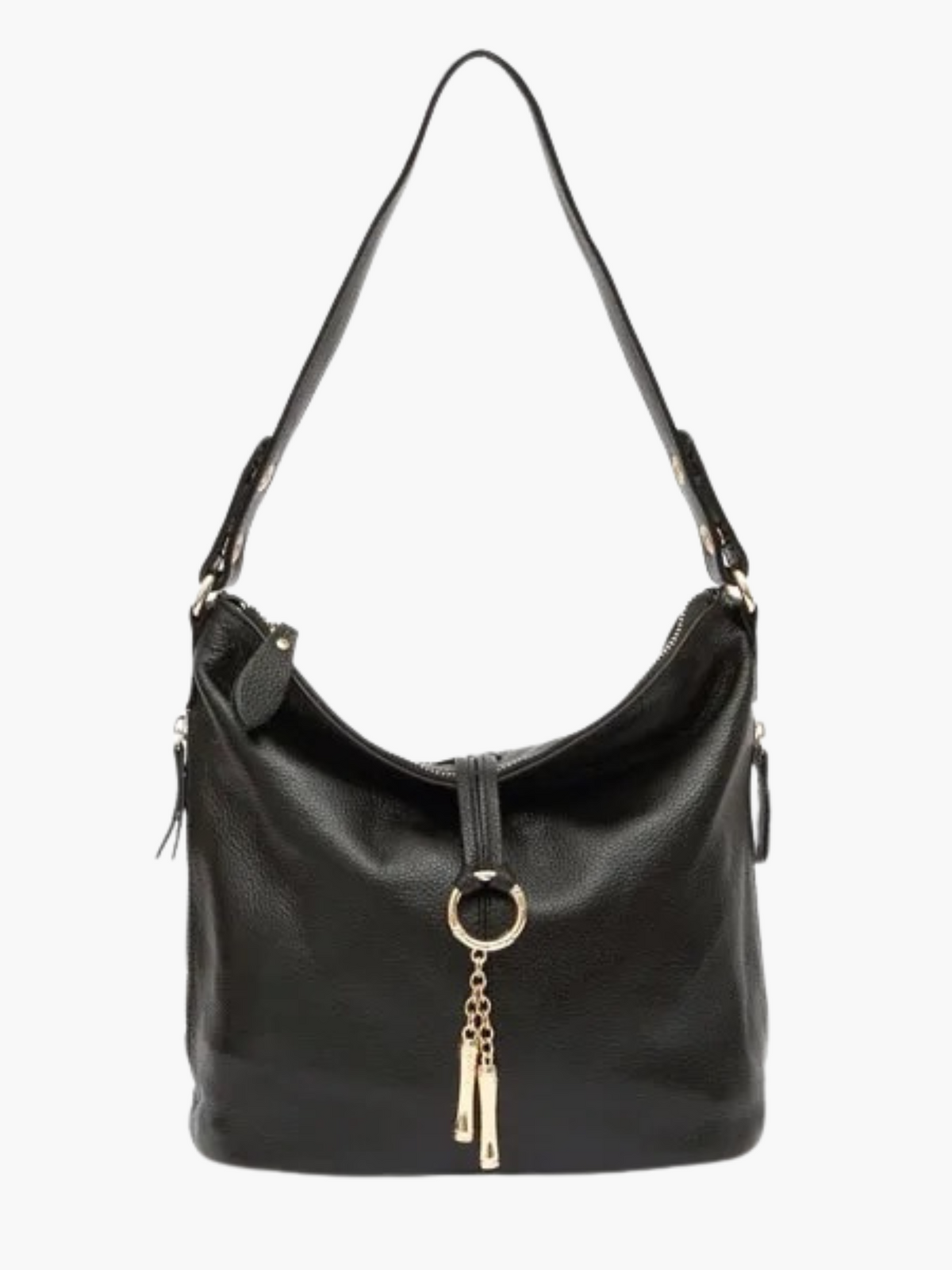 Linsey | Casual Leren Hobo Tas met Retro Charmante Ring