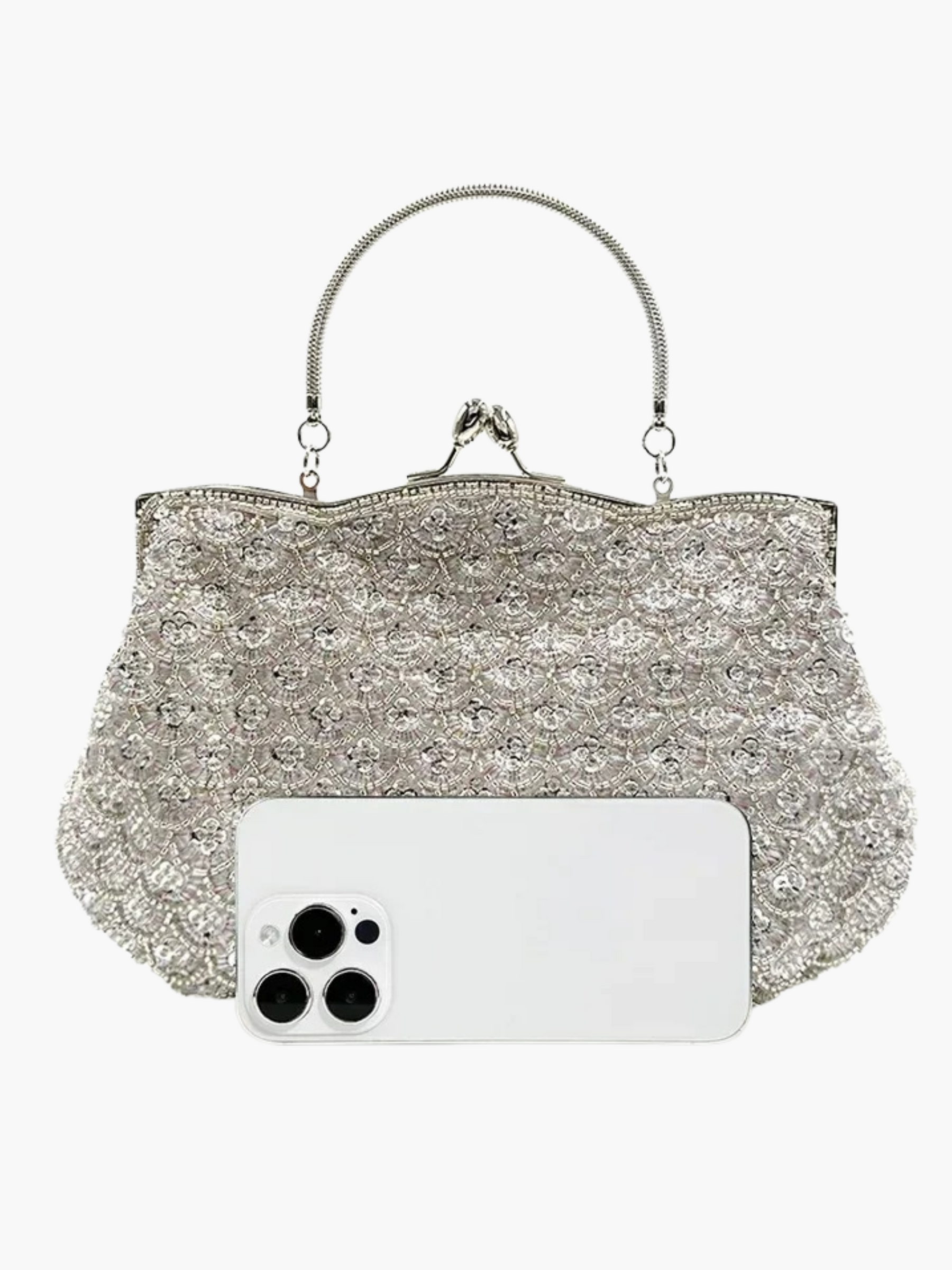 Kendra | Elegante Avondclutch met Glitter Plooien