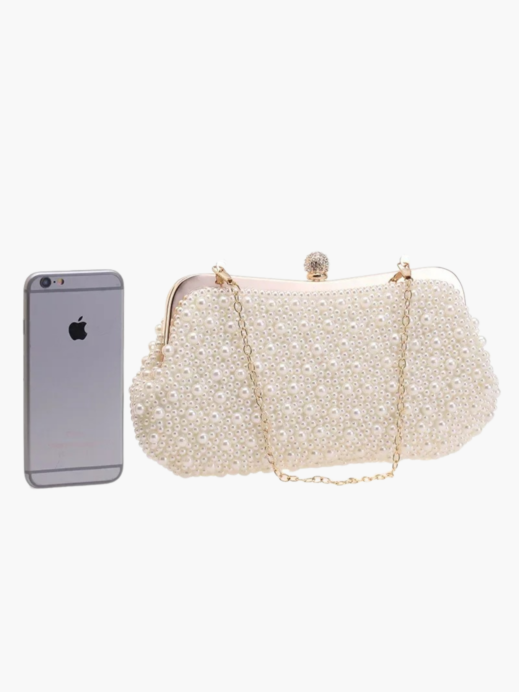 Masey | Vintage Avond Clutch Tas met Elegante Parels