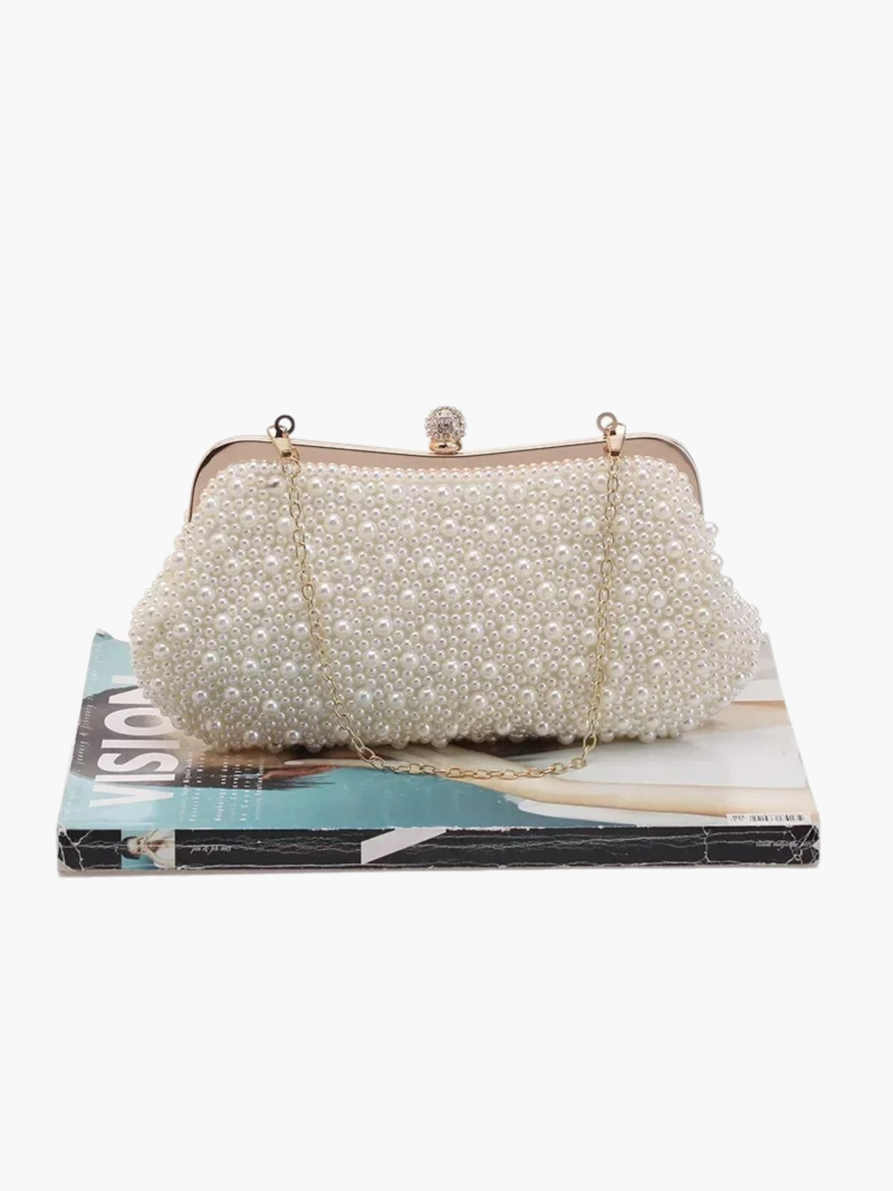 Masey | Vintage Avond Clutch Tas met Elegante Parels