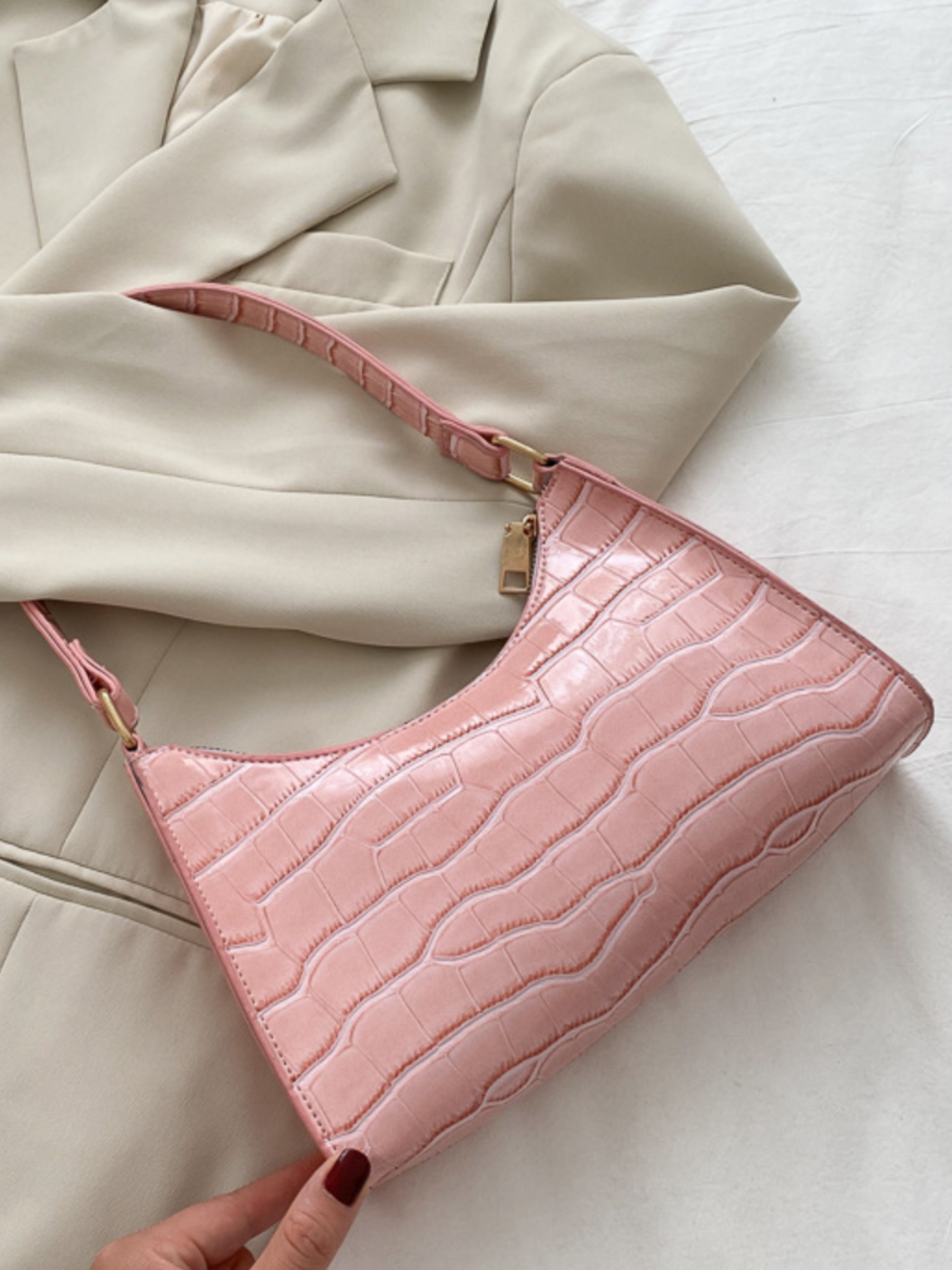 Ruby | Luxe Handtas met Alligatorpatroon