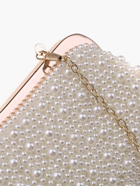 Masey | Vintage Avond Clutch Tas met Elegante Parels