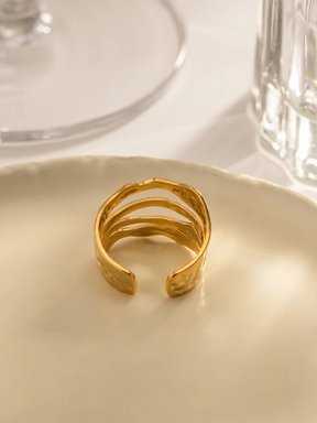 Clara | 18K Dubbellaagse Geometrische Ring